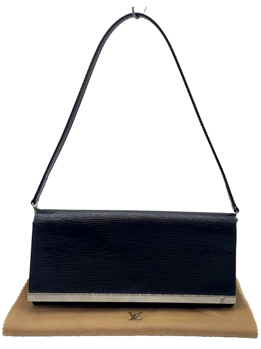 Authentic Louis Vuitton Epi Noir Pochette Sevigné M40522 Shoulder Bag Purse
